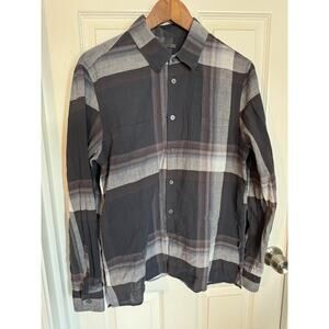 John Varvatos Cole Regular Fit Long Sleeve Shirt Pocket Front Button Up S